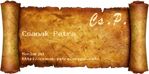Csanak Petra névjegykártya